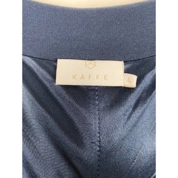 Kaffe women's Navy Blue India V Neck Sleeveless Ruched Lined Cocktail Dress US L - Picture 14 of 15